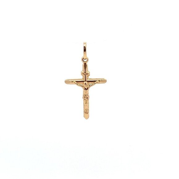 Unbranded Jewelry - 18K Yellow Gold Pendant Cross Jesus Christ 1.20 grams